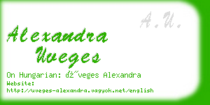 alexandra uveges business card
